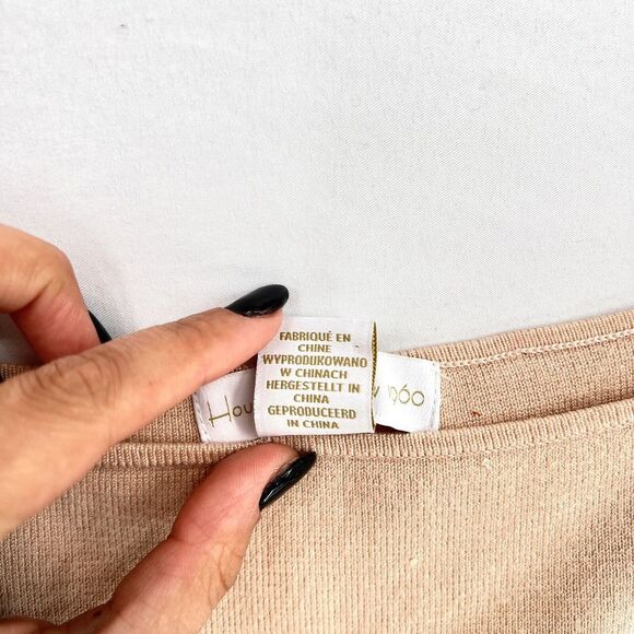 House Of Harlow 1960 Tank Top Crop Top Women's Sz XL Beige Cream Ribbed Minimal - Picture 6 of 8